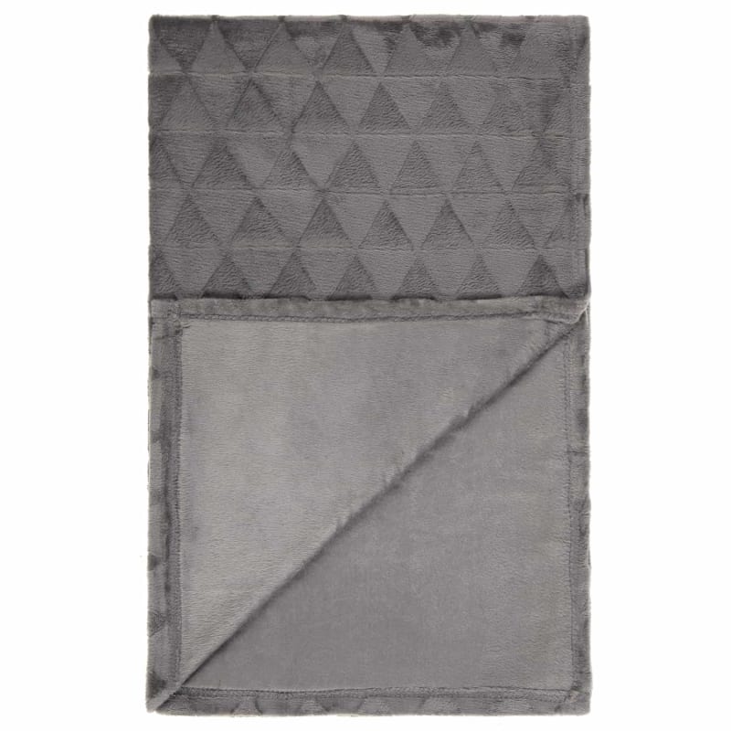 Simply Everyday Embossed Geo Throw Grey Throws B&M Stores