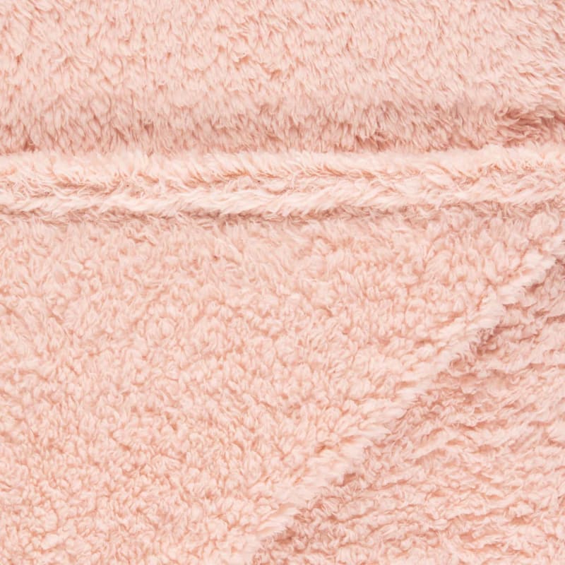 Simply Two Tone Teddy Throw Blush Throws B&M Stores