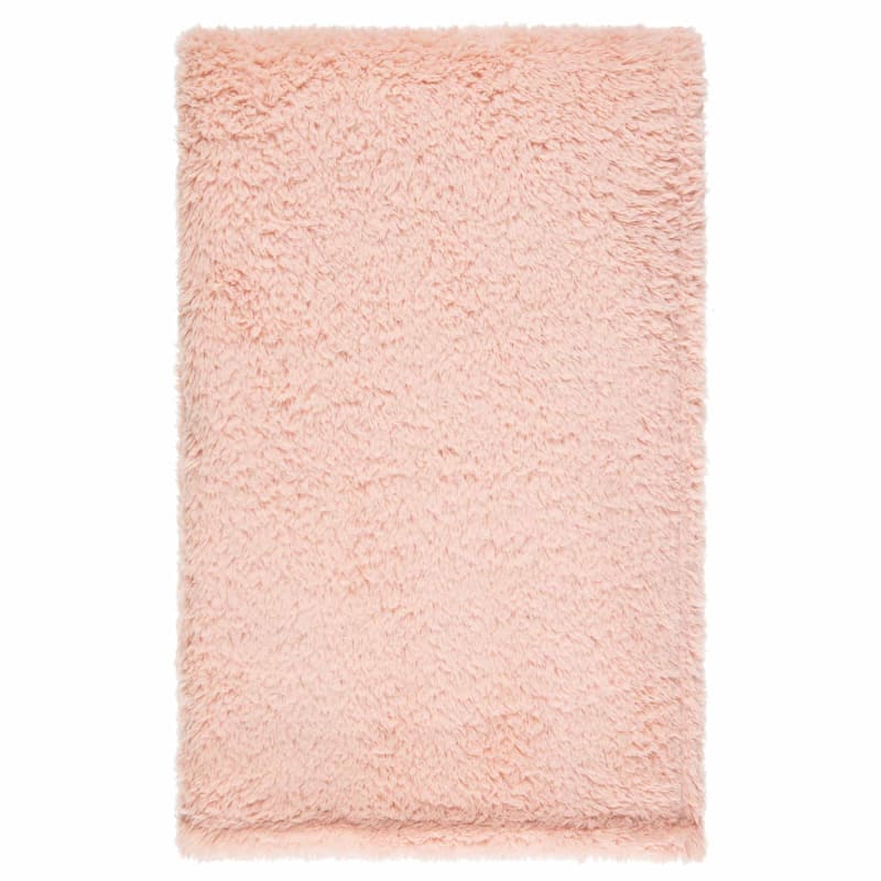Simply Two Tone Teddy Throw Blush Throws B&M Stores