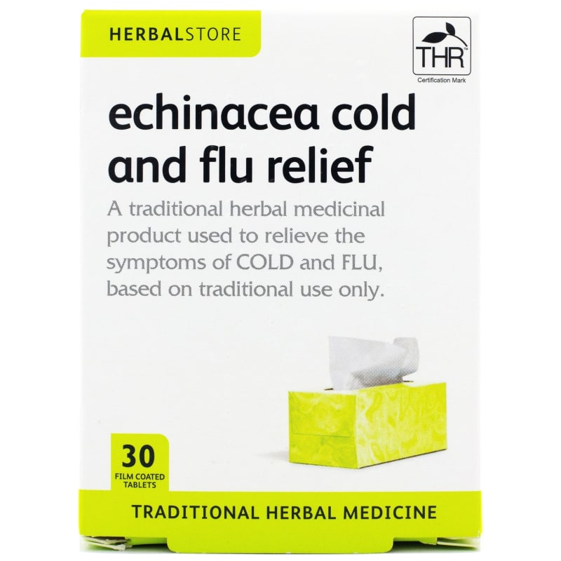 Herbal Store Echinacea Cold & Flu Relief Tablets 30pk Cold & Flu B&M Stores