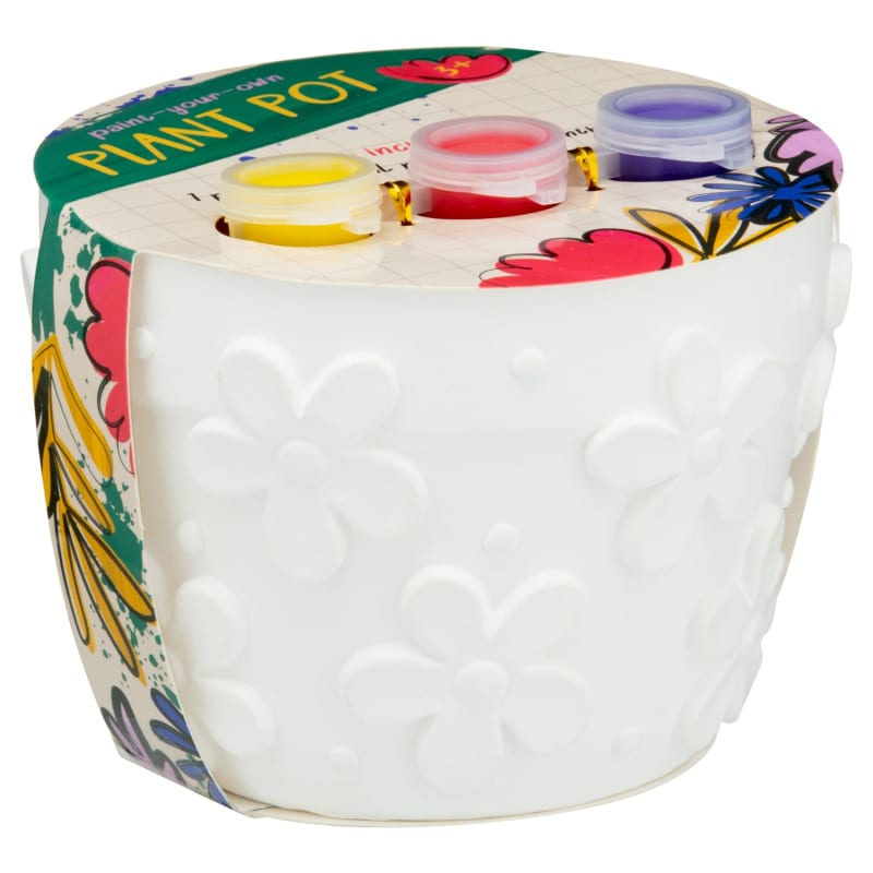 Paint Your Own Plant Pot Arts & Crafts B&M Stores