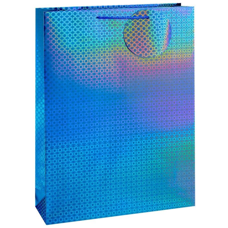 XL Holographic Gift Bag 2pk Blue Gift Bags B&M Stores