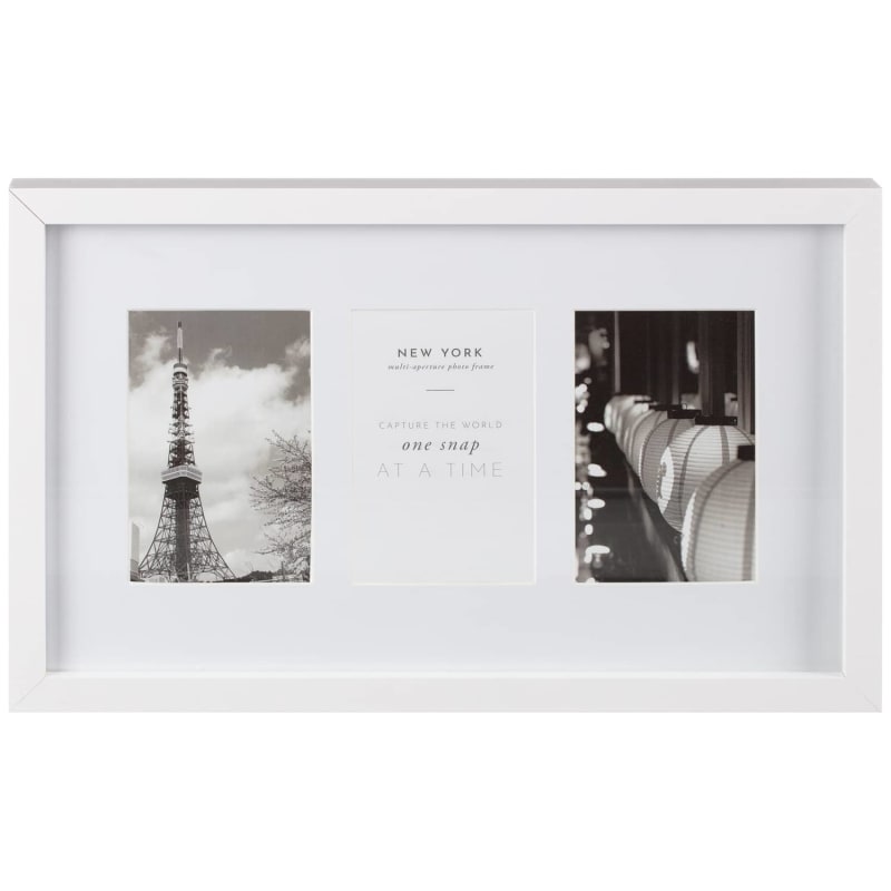 Three Photo New York Photo Frame White Photo Frames B&M Stores