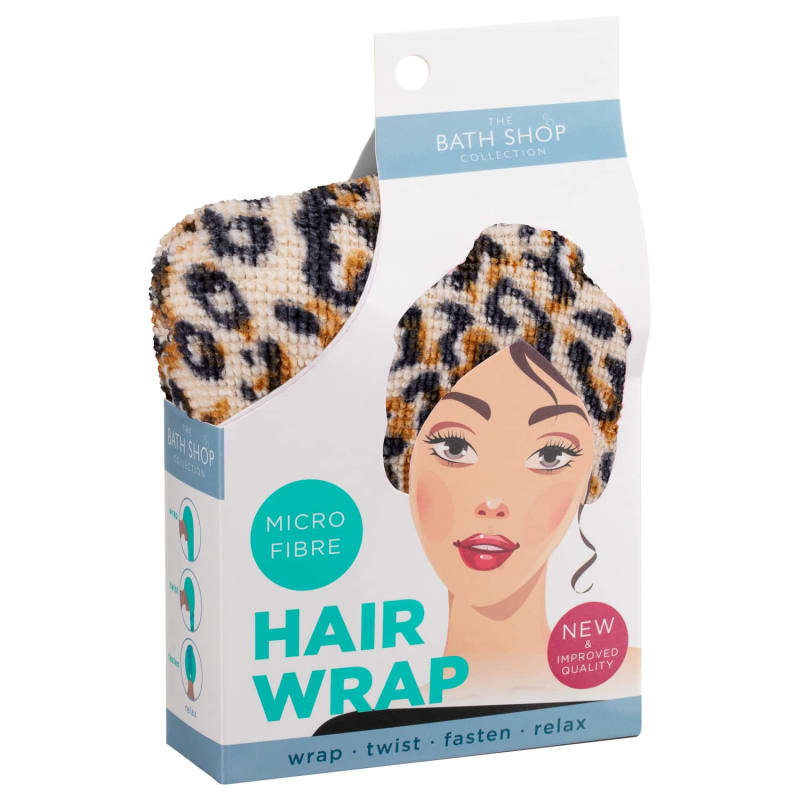 Microfibre Hair Wrap Leopard Hair Accessories B&M