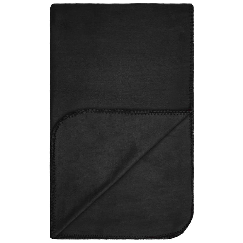 Polar Fleece Throw Black Throws B&M Stores