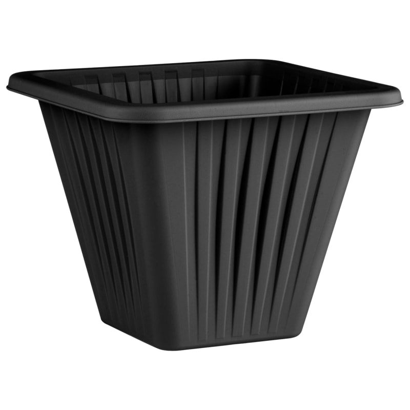 Square Planter 3pk Black Planters B&M Stores