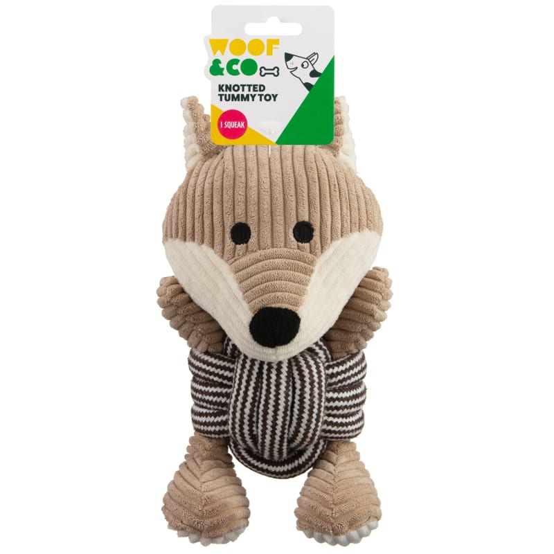 Woof & Co Knotted Tummy Dog Toy Fox Dog Toys B&M