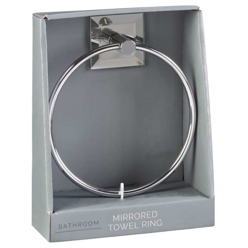 Mirrored Towel Ring Bathroom Accessories B&M Stores
