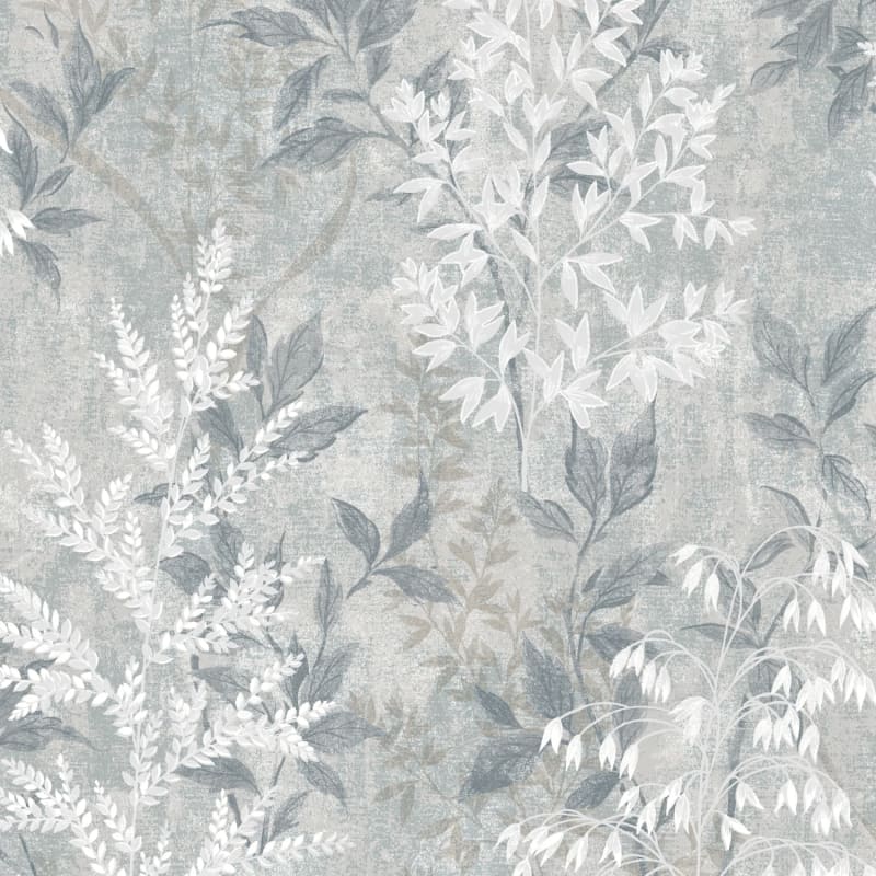 Cotswold Garden Ice Grey Wallpaper Cheap Wallpaper B&M