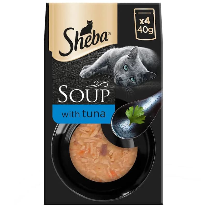 Sheba Classics Cat Food Soup Pouches 4 x 40g - Tuna Fillet | B&M