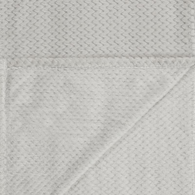 Simply Waffle Rolled Throw Grey Throws B&M Stores