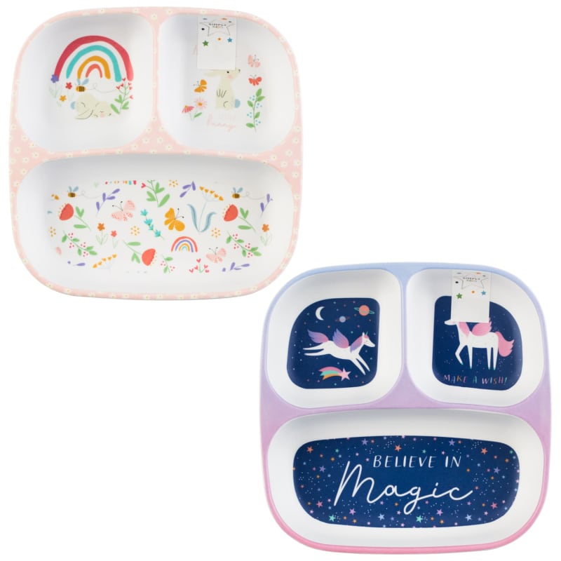 Kids Small Platter Rainbow Dinner Plates B&M Stores