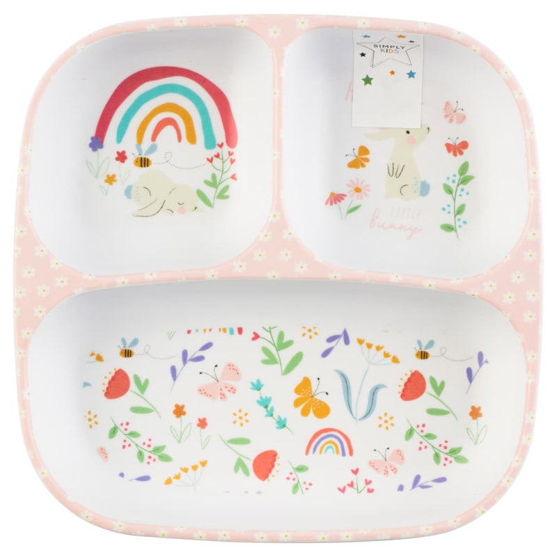 Kids Small Platter Rainbow Dinner Plates B&M Stores