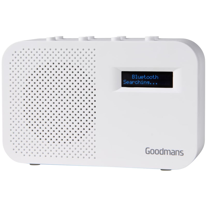 Goodmans Compact DAB Digital Radio White Cheap Radios B&M