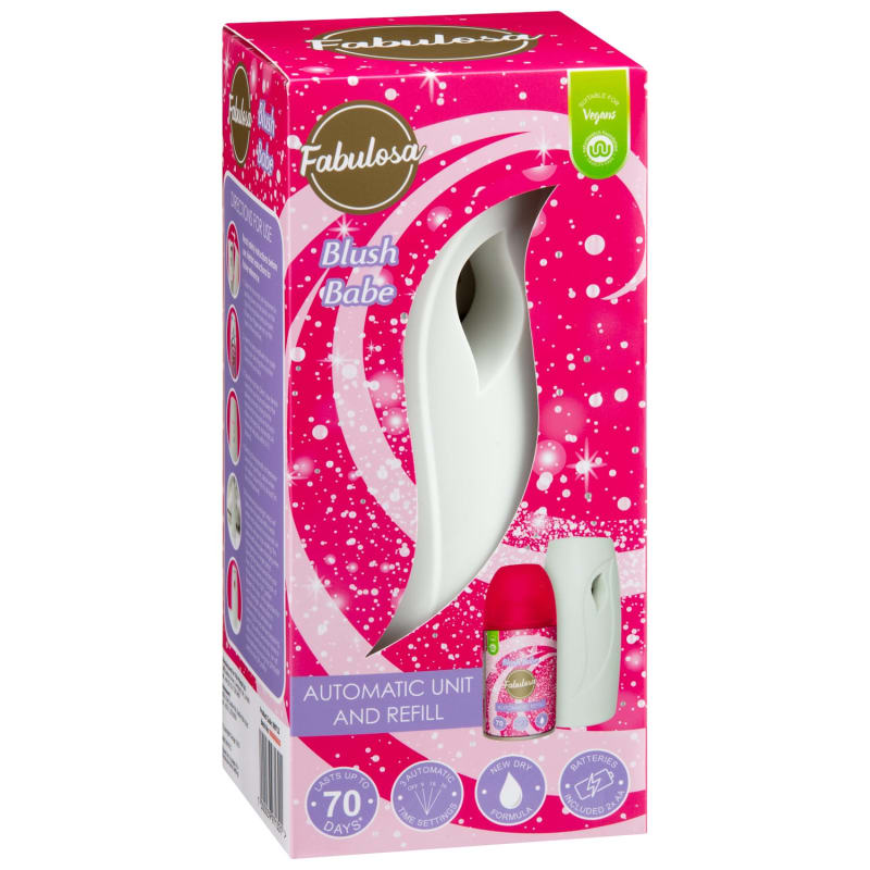Fabulosa Automatic Unit & Refill Blush Babe Air Fresheners B&M