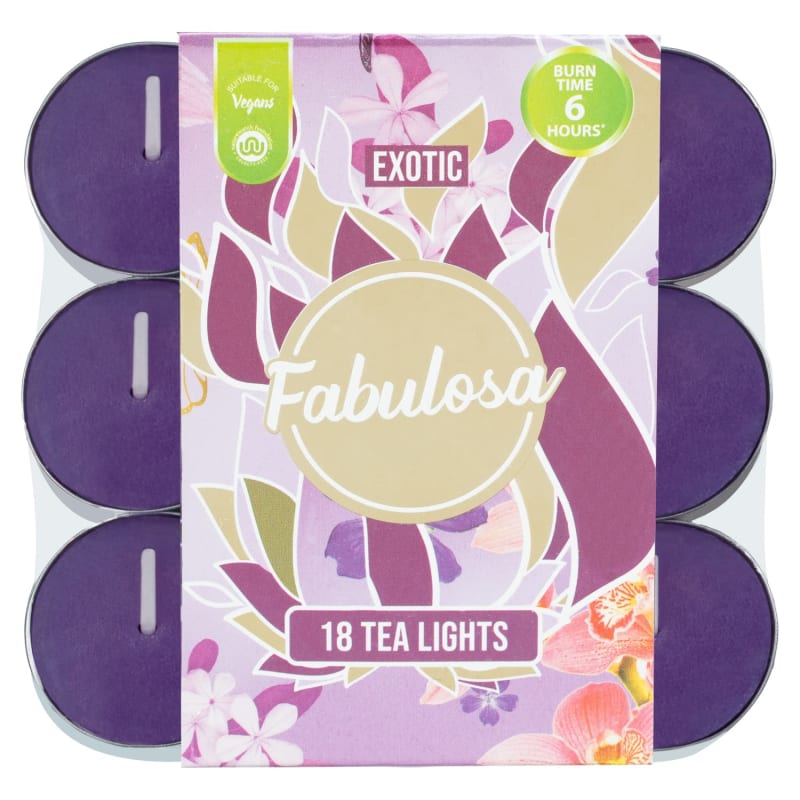 Fabulosa Tea Lights 18pk - Exotic | Candles & Diffusers | B&M