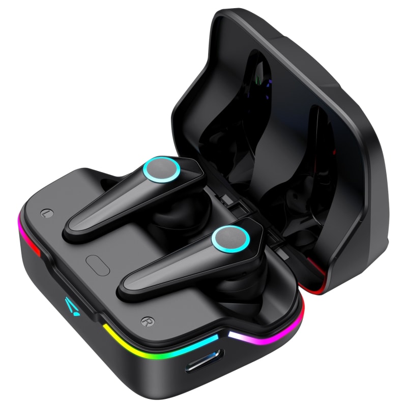 Goodmans Wireless LED Gaming Earphones Black Earphones B&M