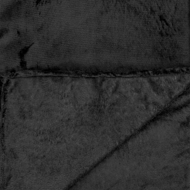 Simply Everyday Super Soft Throw Black Throws B&M