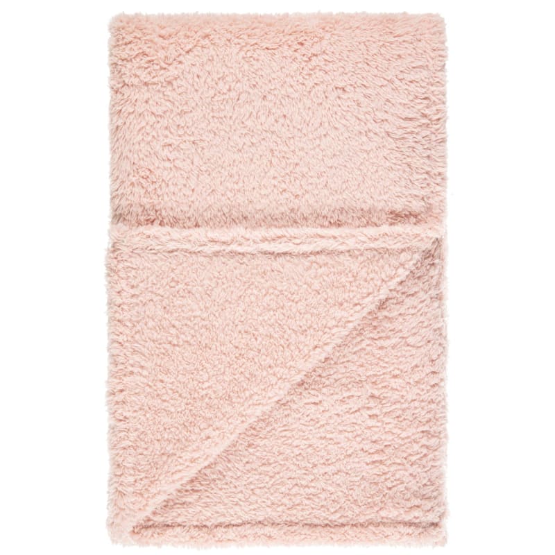 Simply Kids Teddy Throw Light Pink Throws B&M Stores