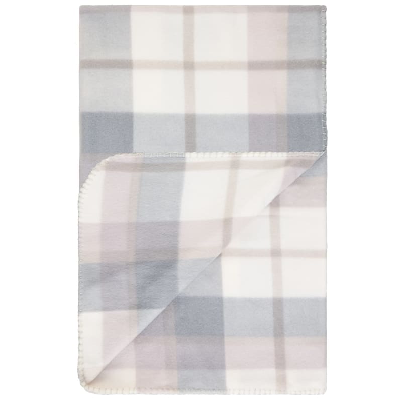 Simply Everyday Check Fleece Throws 2pk Grey Throws B&M