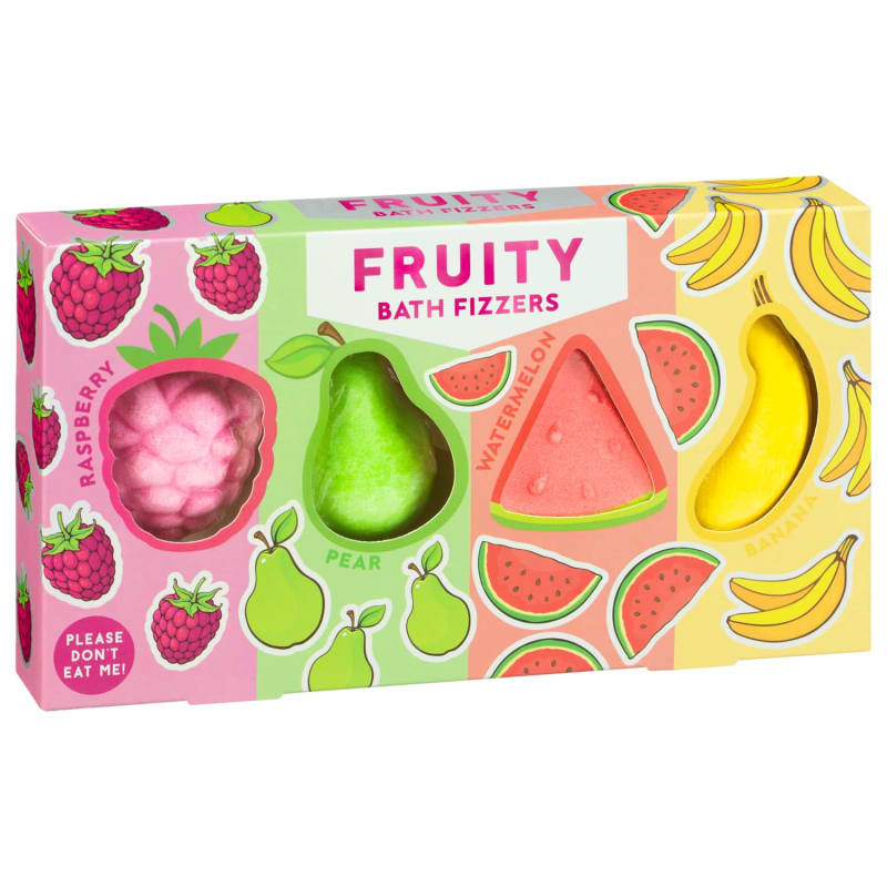 Fruity Bath Fizzers 4pk Bath & Body Gifts B&M Stores