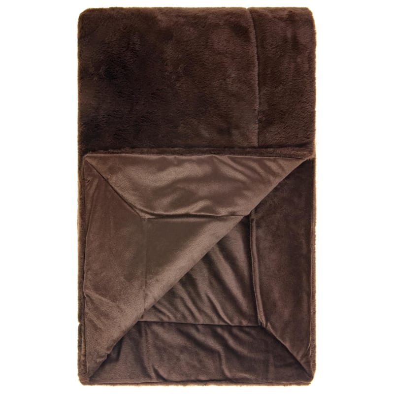 Aspen Faux Fur Throw Brown Home Furnishings, Throws B&M