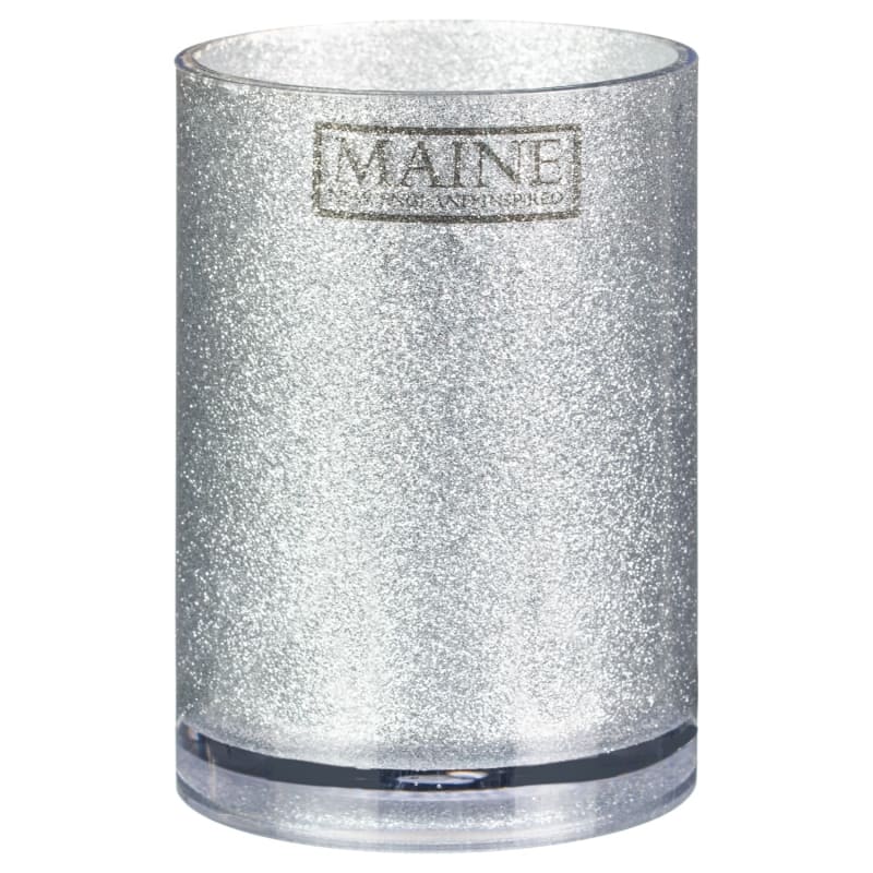 Maine New England Tumbler Silver Glitter Bathroom Accessories B&M