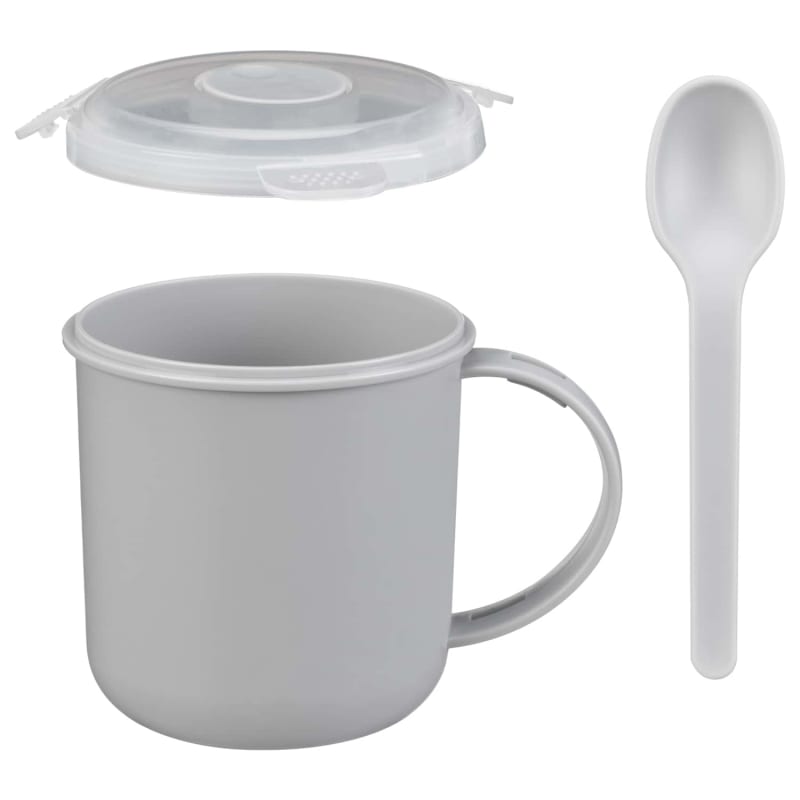Microwave Soup Mug With Spoon Food Preparation B&M Stores