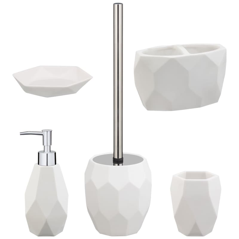 Geo Soap Dish White Bathroom Accessories B&M Stores