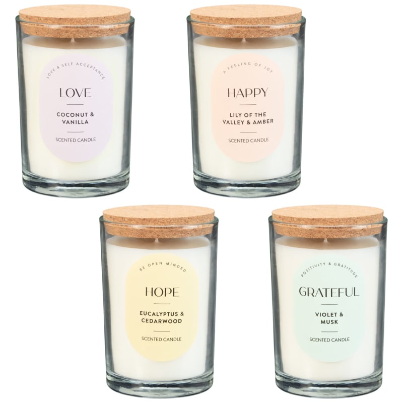 Grateful Scented Candle Jar Violet & Musk Candles B&M