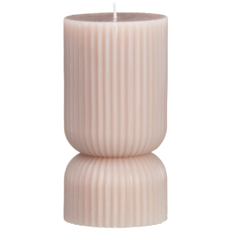 Ribbed Pillar Candle Candles B&M Stores