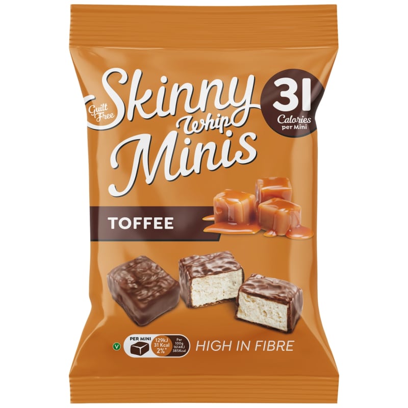 Skinny Whip Minis 88g Toffee Chocolate Multipacks B&M