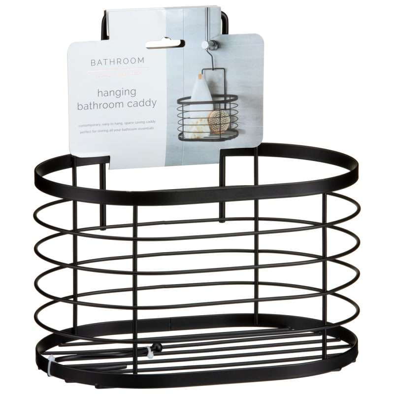 Hanging Shower Caddy Black Bathroom Accessories B&M Stores