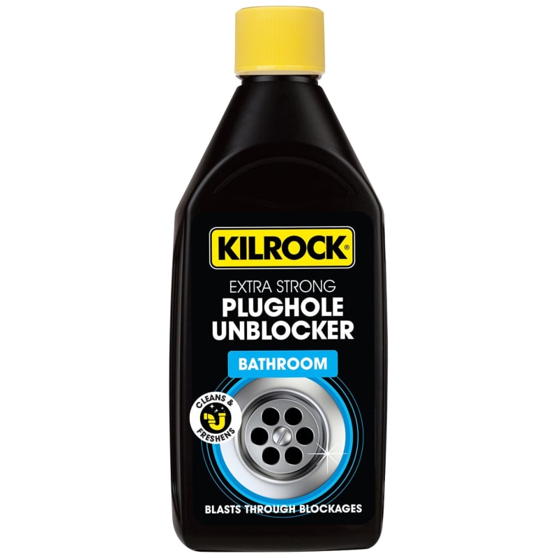 Kilrock Bathroom Plughole Unblocker 500ml Cleaning B&M Stores