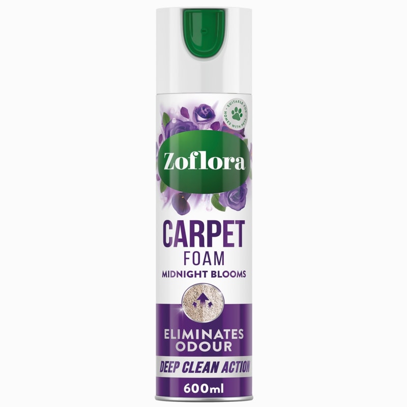Zoflora Carpet Foam 600ml Midnight Blooms Household Cleaners B&M