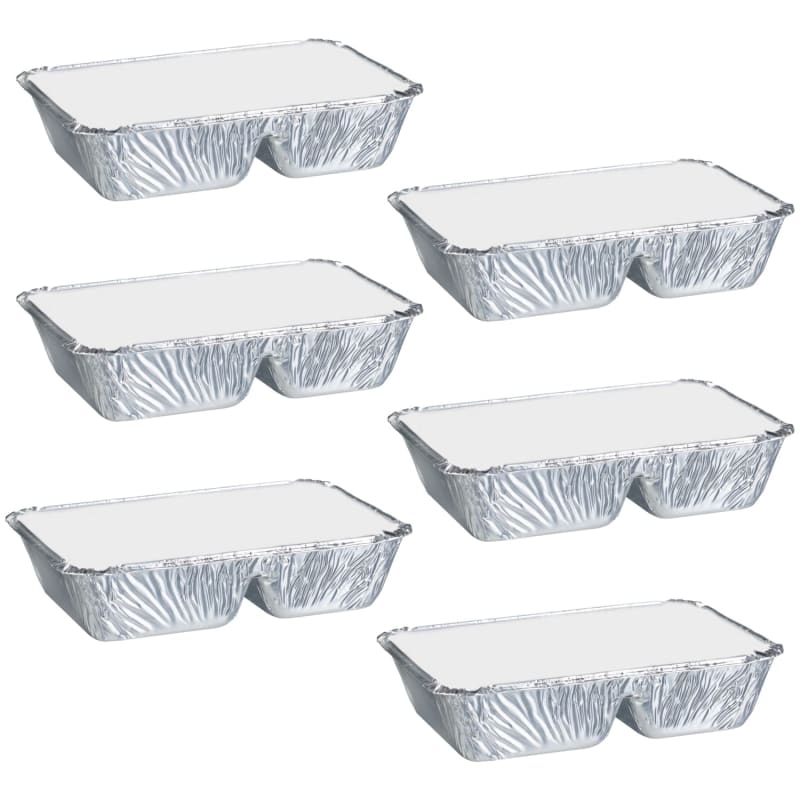 Foil Containers with Lids 6pk Food Preparation B&M