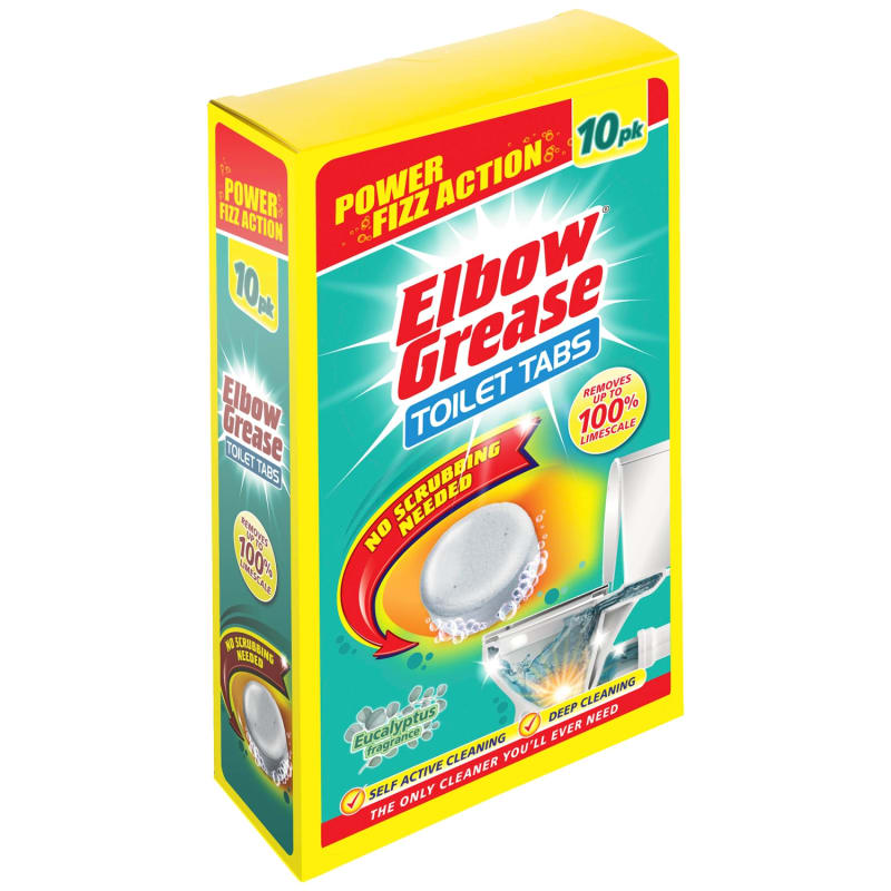 Elbow Grease Toilet Tabs 10pk Household Cleaners B&M Stores