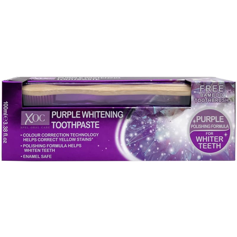 XOC Purple Whitening Toothpaste Dental Care Toothpaste B&M.