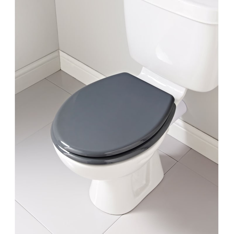 Wooden Toilet Seat Grey Toilet Seats B&M Stores