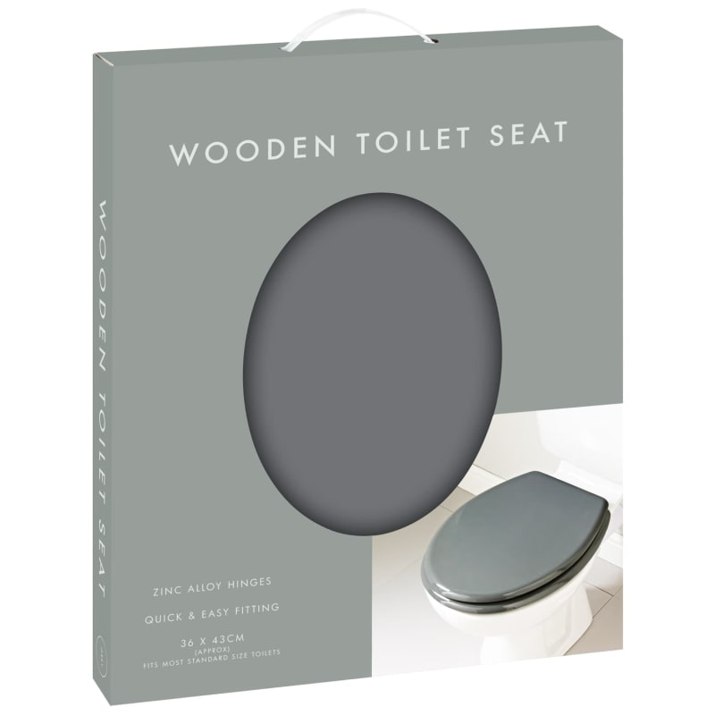 Wooden Toilet Seat Grey Toilet Seats B&M Stores