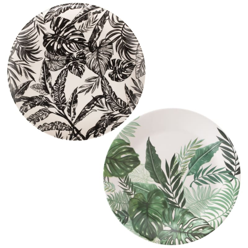 Urban Nature Picnic Print Side Plate Black & White Picnicware B&M