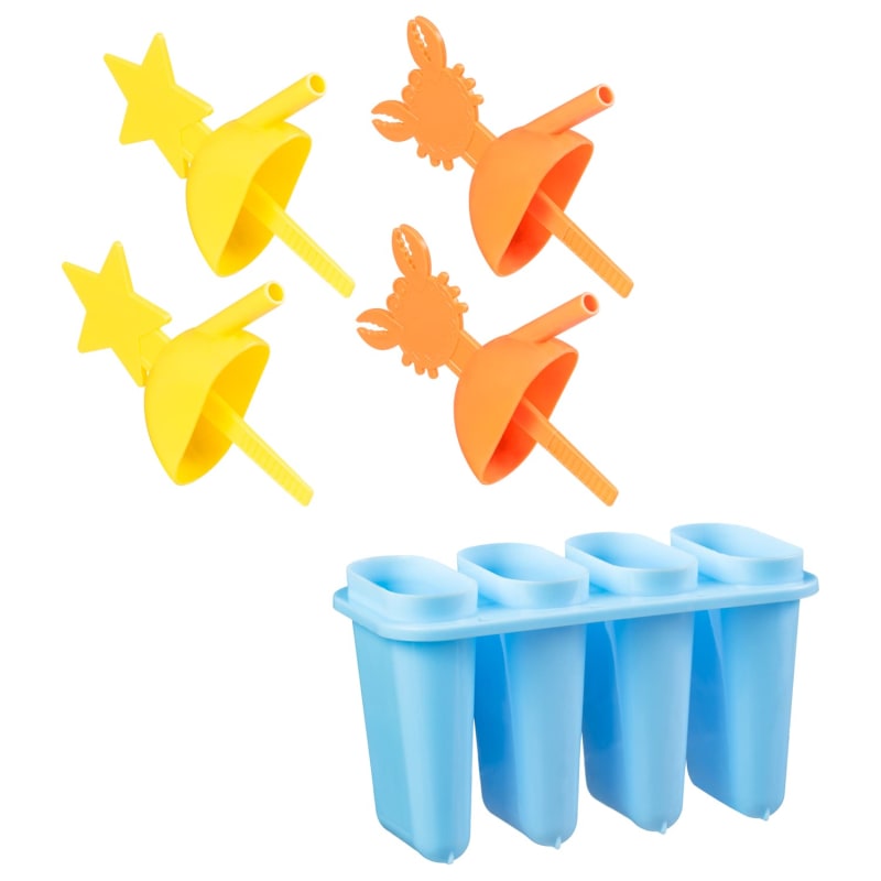 Seaside Ice Lolly Moulds 4pk Picnicware B&M