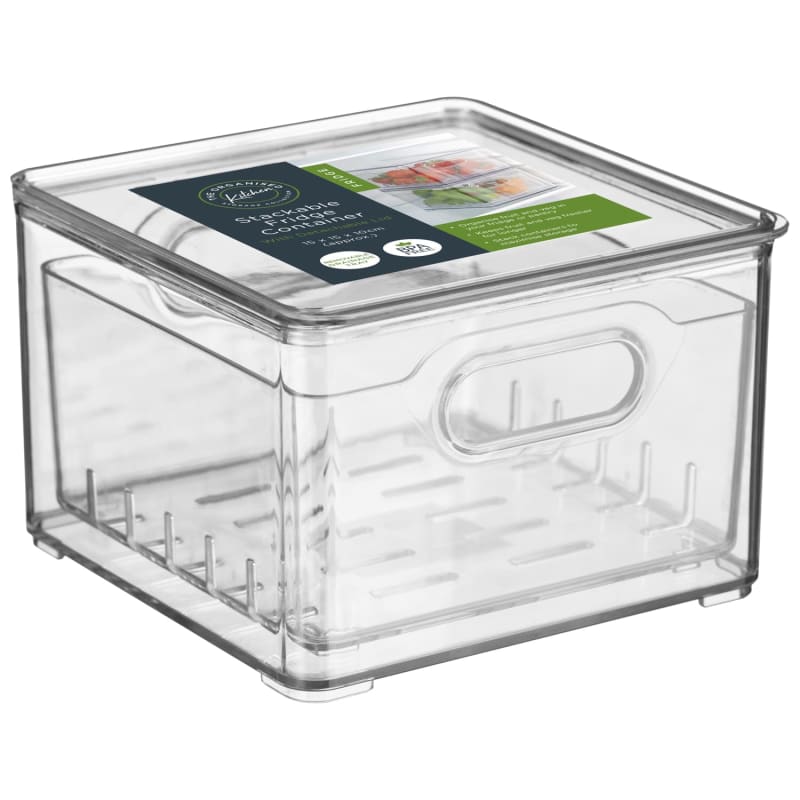 Stackable Fridge Container With Detachable Lid Kitchen Storage B&M