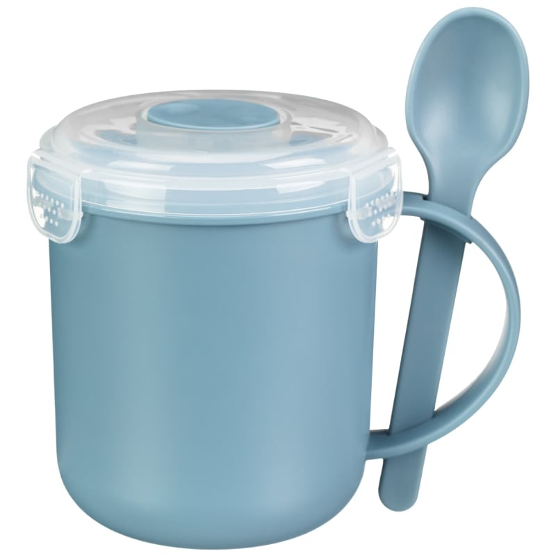 Microwave Soup Mug With Spoon Food Preparation B&M Stores