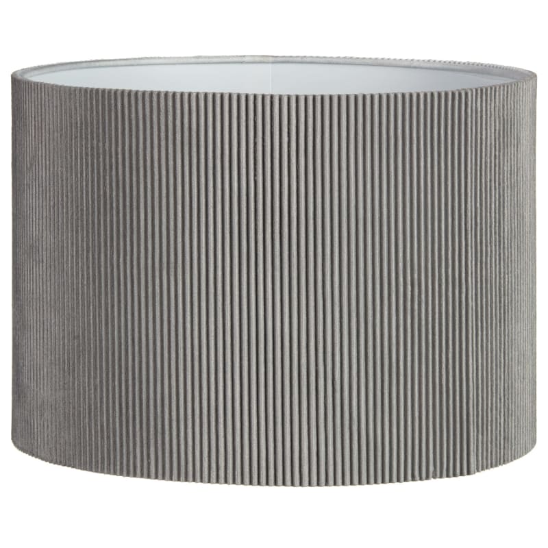 Ribbed Shade Grey Lamp Shades & Pendants B&M