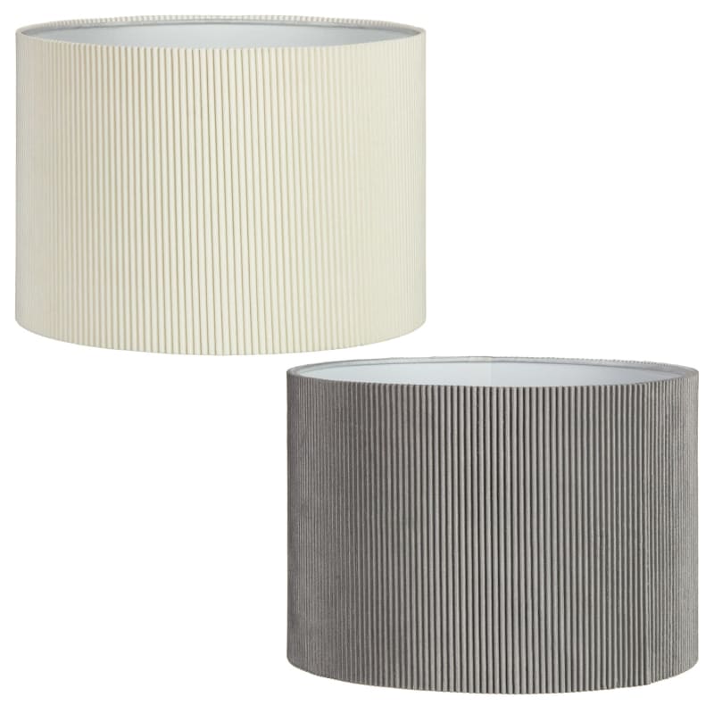 Ribbed Shade Cream Lamp Shades & Pendants B&M