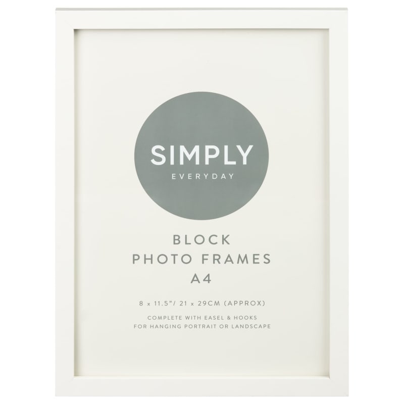 Simply Everyday Cream A4 Block Frames 3pk Photo Frames B&M