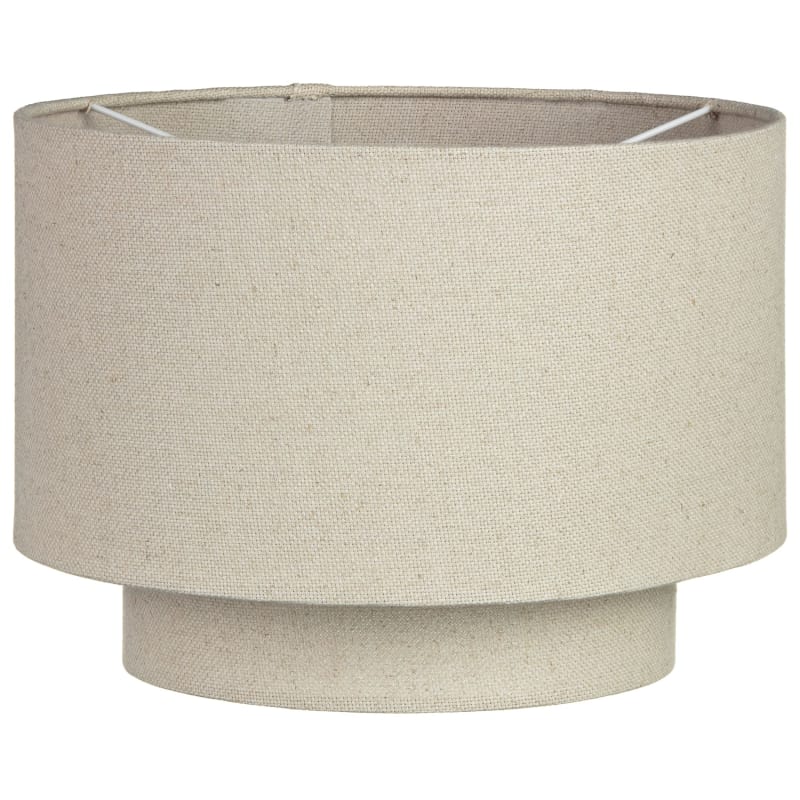 Two Tier Linen Effect Shade - Cream | Lamp Shades & Pendants | B&M