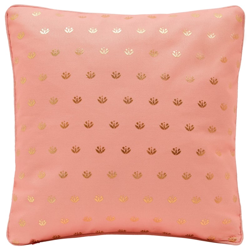 2 Sided Foil Print Cushion Pink Outdoor Cushions B&M