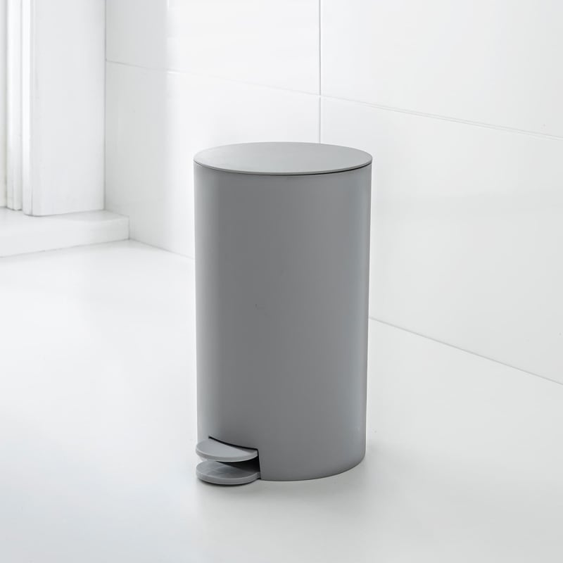 Simply Everyday Pedal Bin 3L Grey Bathroom Bins B&M